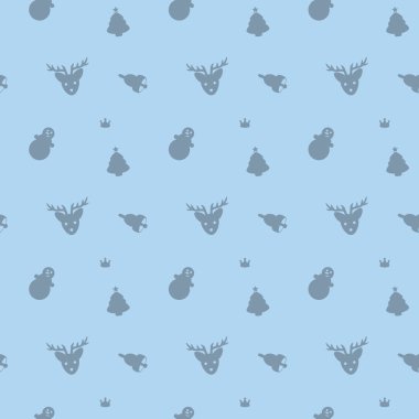 Noel tatil dekorasyon ağaç ve geyiği siluet B