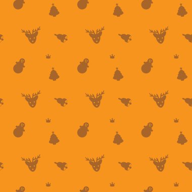 Noel tatil dekorasyon sembol siluet desen