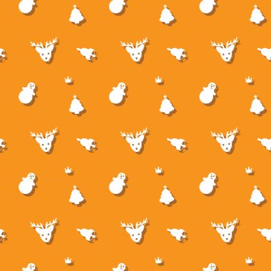 Noel tatil dekorasyon Seamless Modeli semboller