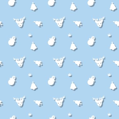 Noel tatil dekorasyon ağaç ve geyik sorunsuz arka plan