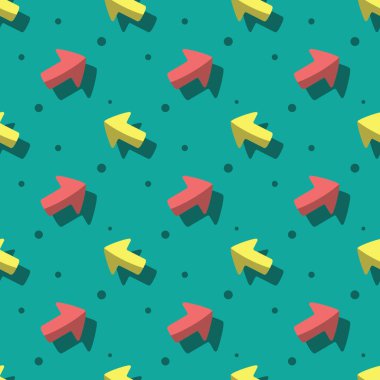 Ok işaretçisini sembol sevimli stil Seamless Modeli