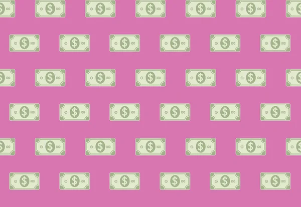 Financial Cash Paper Banknote Seamless Pattern — Stock Vector