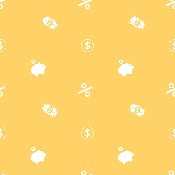 Finansiella symboler och pengar sömlös bakgrund — Stock vektor