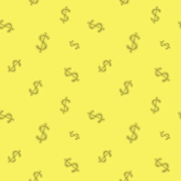 ドルのお金の通貨シンボル シームレス パターン — ストックベクタ