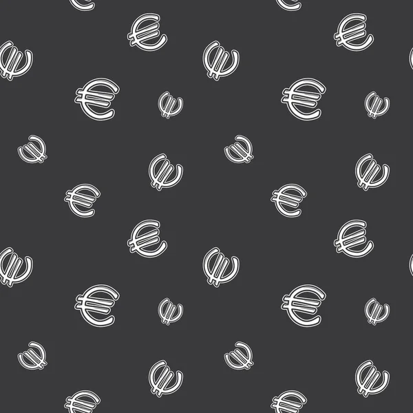 欧元货币符号无缝暗纹 — 图库矢量图片