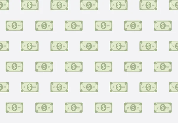 Dollar Money Paper Banknote Seamless Pattern — Stock Vector