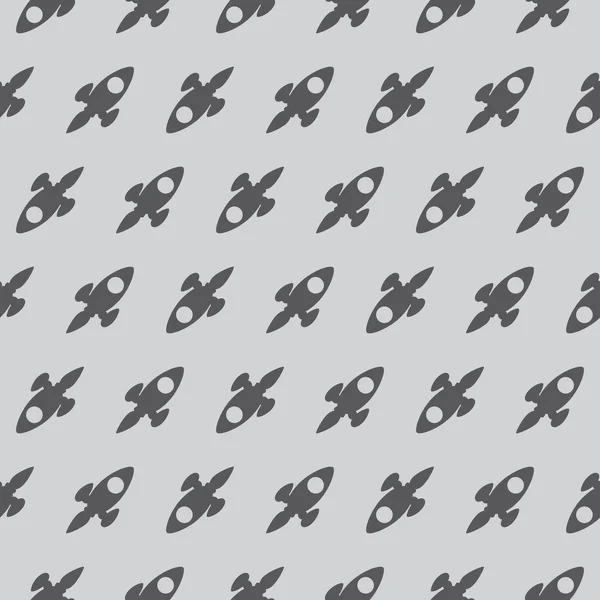 太空火箭探险者无缝剪影苍白背景 — 图库矢量图片