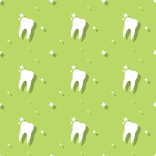 Dentista molare dente igiene modello senza soluzione di continuità — Vettoriale Stock
