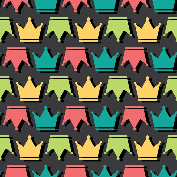 Kronprinsen och Pincess kungliga Symbol sömlös färgade mönster — Stock vektor