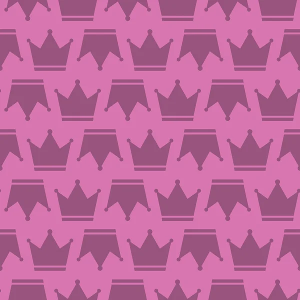 Crown King and Queen Royal Sign Seamless Silhouette Pattern — стоковый вектор