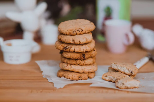 Biscoitos caseiros saborosos — Fotografia de Stock