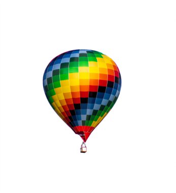 İzole renkli sıcak hava balonu