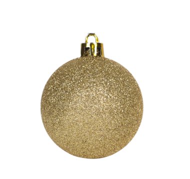 Beyaz arka plan üzerinde izole glitter Noel top