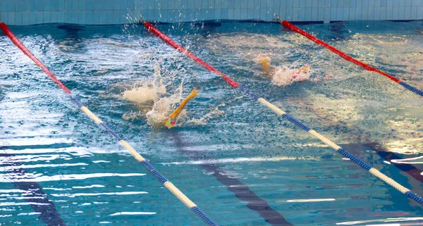 피트 니스, 수영 수영장 어린이에 활동 공모전 — 스톡 사진