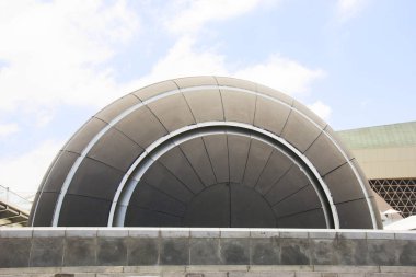 Alexandria, Mısır - 25 Haziran 2015: Planetarium Kütüphanesi Alexandria, dünyanın ünlü Kütüphanesi'ndeki. Julius Caesar dönemi