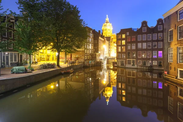 Nacht Amsterdam Rosse De Wallen — Stockfoto