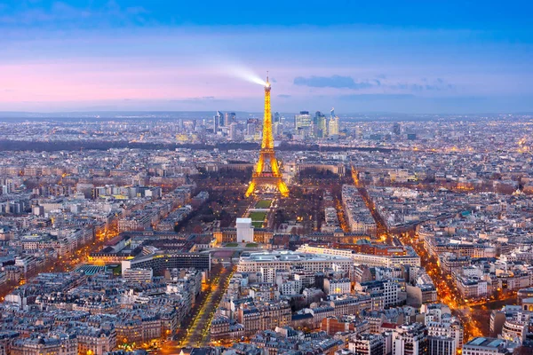 Aerial nattvisning Frankrike — Stockfoto