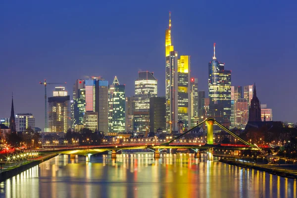 Night Frankfurt am Main, Germany — Stock Photo, Image