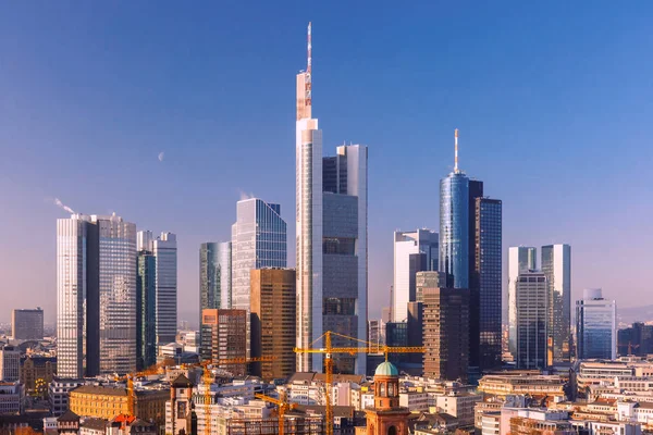 Frankfurt nad Mohanem ráno, Německo — Stock fotografie