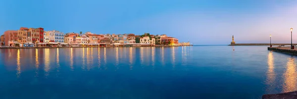 日の出、チャニア、クレタ島、ギリシャで旧港 — ストック写真