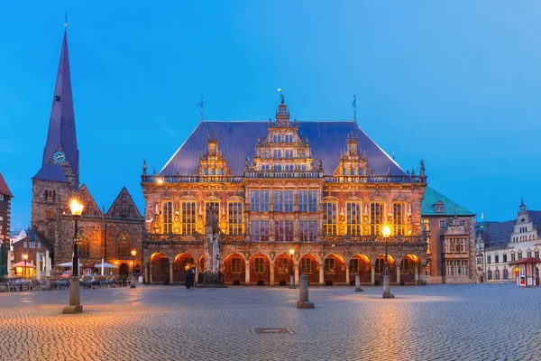 Praça do Mercado de Bremen em Bremen, Alemanha — Fotografia de Stock