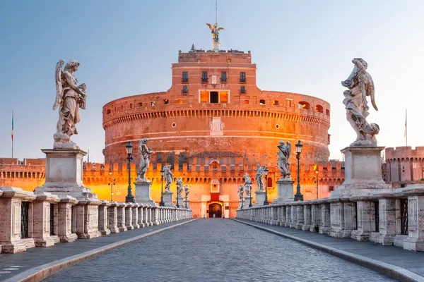 Saint Angel castle and bridge, Rome, Italy — Stock Photo, Image