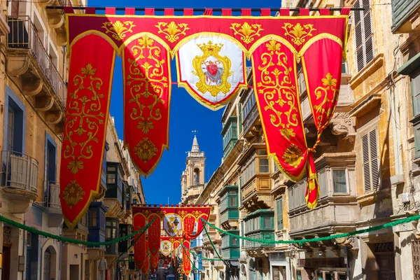 Festa di Sant'Agostino a La Valletta, Malta — Foto Stock