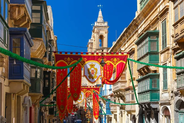 Festa di Sant'Agostino a La Valletta, Malta — Foto Stock