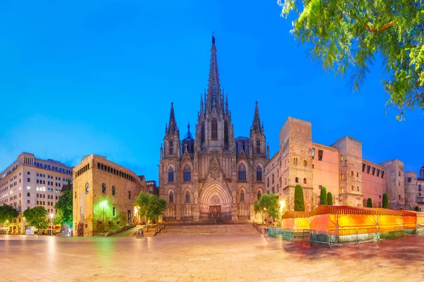 Catedral de Barcelona por la mañana, España — Foto de Stock