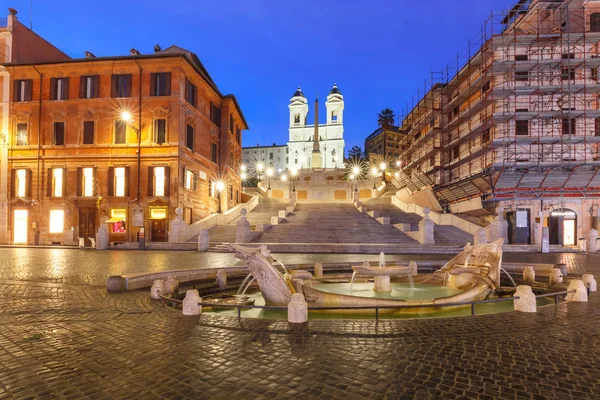 Plaza de España por la noche, Roma, Italia . —  Fotos de Stock