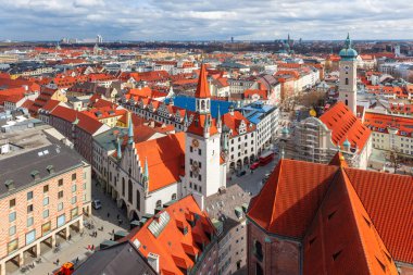 Aerial view of Old Town, Munich, Germany clipart