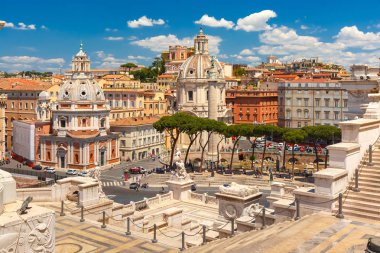 Ancient Trajan Forum in Rome, Italy clipart