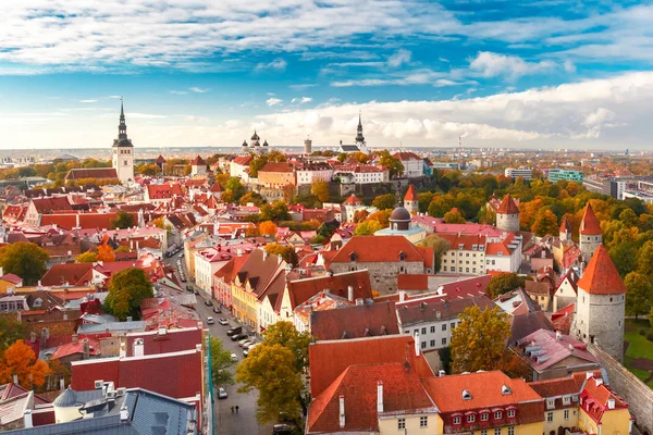 Panorama aérien de la vieille ville, Tallinn, Estonie — Photo