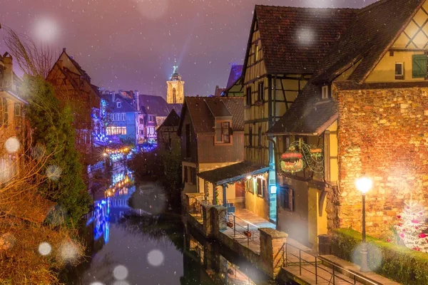 Рождественская Венеция в Кольмаре, Эльзас, Франция — стоковое фото