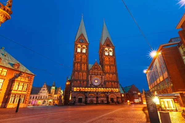 Praça do Mercado de Bremen em Bremen, Alemanha — Fotografia de Stock