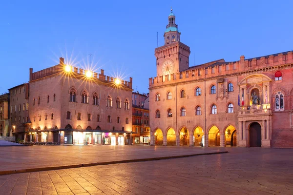 Panoráma a Piazza Maggiore tértől, Bologna, Olaszország — Stock Fotó