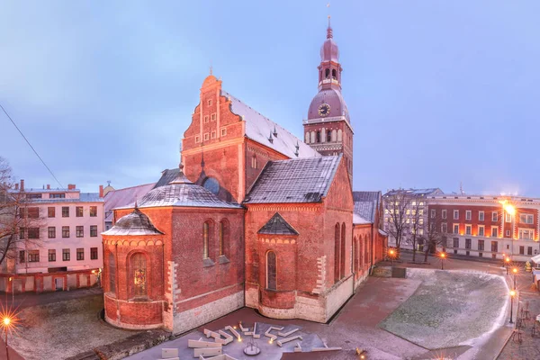 Πλατεία του καθεδρικού ναού στη Ρίγα της Λετονίας — Φωτογραφία Αρχείου