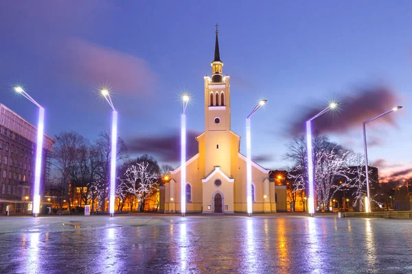 Πλατεία Ελευθερίας πρωί Ταλίν, Εσθονία — Φωτογραφία Αρχείου