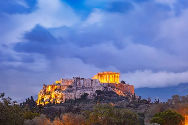 Akropolis Hill och Parthenon i Aten, Grekland — Stockfoto