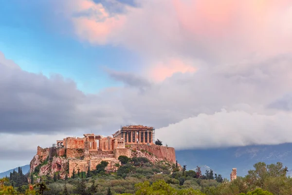 希腊雅典的Acropolis Hill和Parthenon — 图库照片