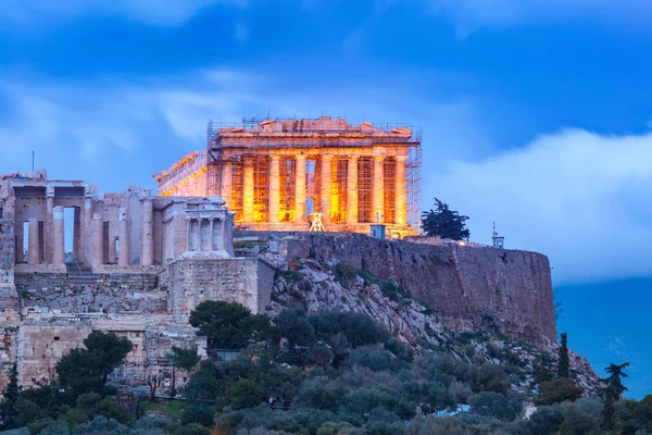 Akropol Wzgórze i Partenon w Atenach, Grecja — Zdjęcie stockowe