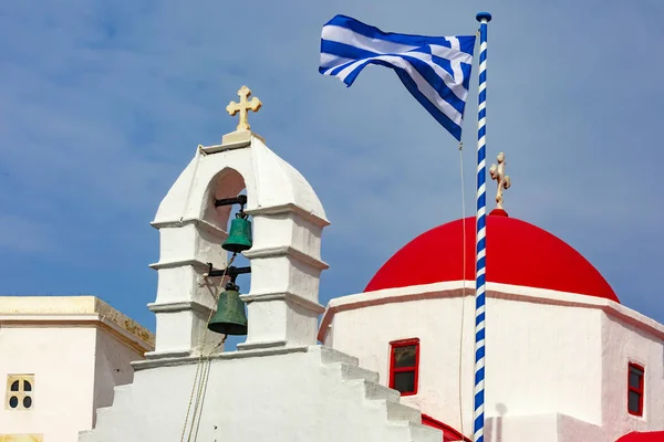 Agia Kyriaki kerk op eiland Mykonos, Griekenland — Stockfoto