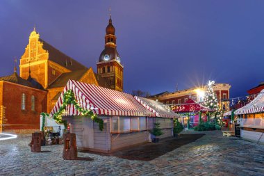 Christmas Market in Riga, Latvia clipart