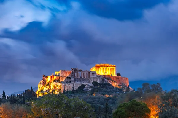 希腊雅典的Acropolis Hill和Parthenon — 图库照片
