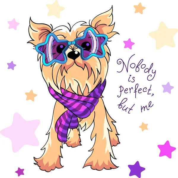 Vektor yorkshire terrier hund — Stockvektor