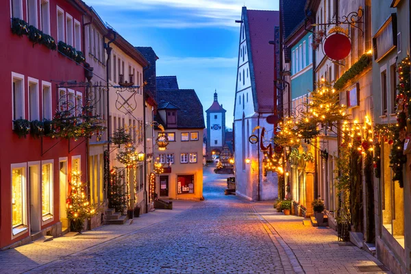 Kerst Rothenburg ob der Tauber, Duitsland — Stockfoto