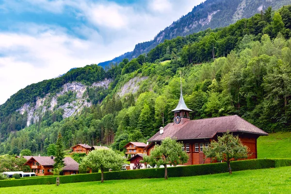 Swiss village Iseltwald, Switzerland — Stock Photo, Image