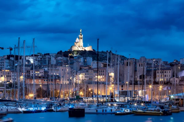 Old Port and Notre Dame, Marsella, Francia —  Fotos de Stock