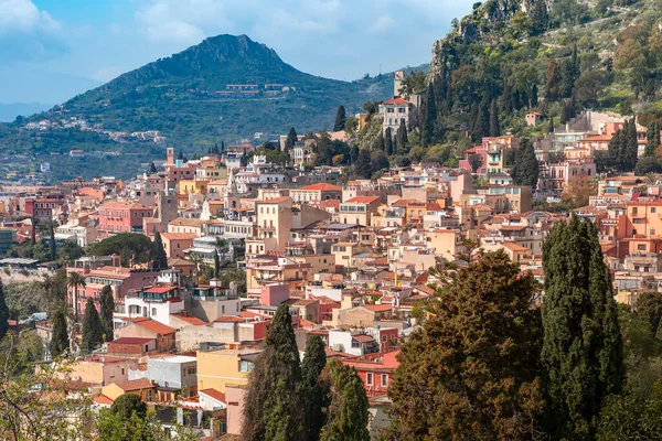 Veduta aerea di Taormina, Sicilia, Italia — Foto Stock