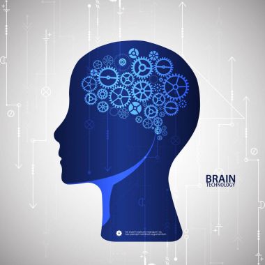 yaratıcı beyin kavramı arka plan. 